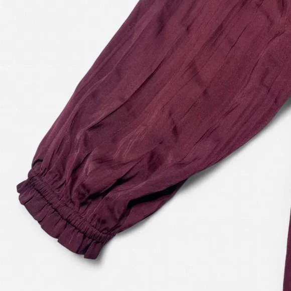 Motherhood Women’s Smocked BabyDoll Maternity Dress Burgundy Size Large - Picture 4 of 11